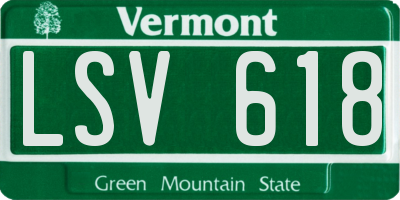 VT license plate LSV618