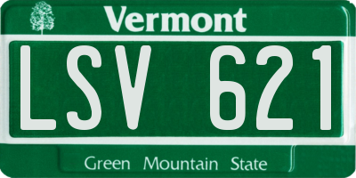 VT license plate LSV621