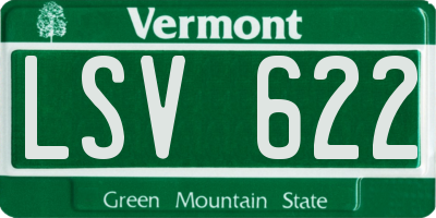 VT license plate LSV622