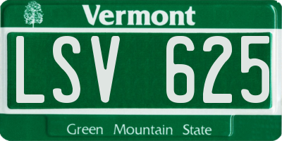 VT license plate LSV625