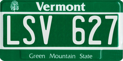 VT license plate LSV627