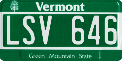 VT license plate LSV646