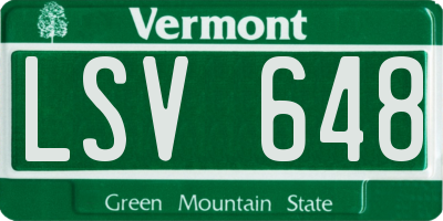 VT license plate LSV648
