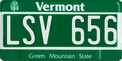 VT license plate LSV656