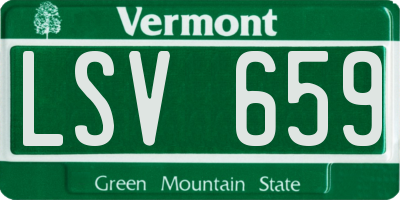 VT license plate LSV659