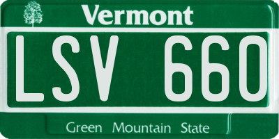 VT license plate LSV660