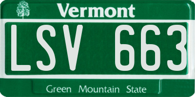 VT license plate LSV663