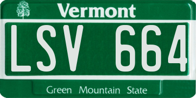VT license plate LSV664