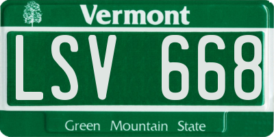 VT license plate LSV668