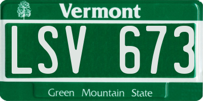 VT license plate LSV673