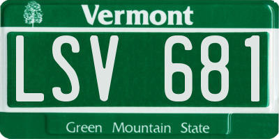 VT license plate LSV681