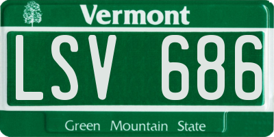 VT license plate LSV686