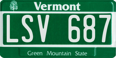 VT license plate LSV687
