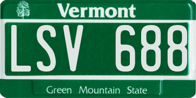 VT license plate LSV688