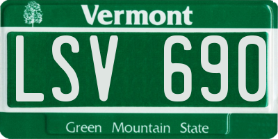 VT license plate LSV690