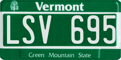 VT license plate LSV695