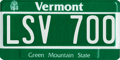 VT license plate LSV700