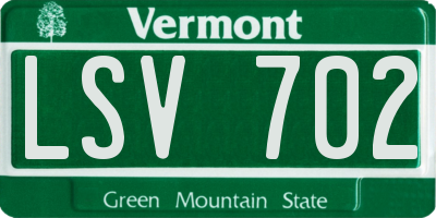 VT license plate LSV702
