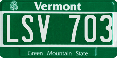 VT license plate LSV703