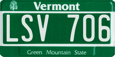 VT license plate LSV706