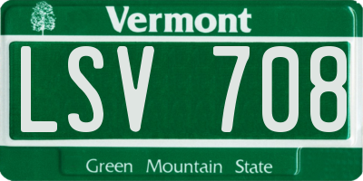 VT license plate LSV708
