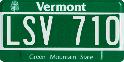 VT license plate LSV710