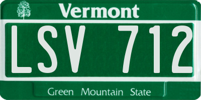VT license plate LSV712