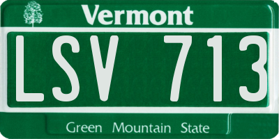 VT license plate LSV713