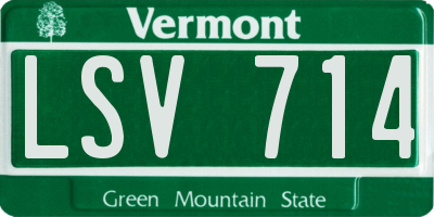 VT license plate LSV714