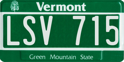 VT license plate LSV715