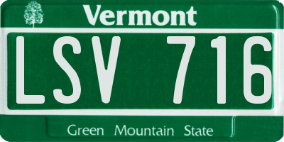 VT license plate LSV716