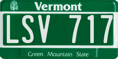 VT license plate LSV717