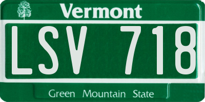 VT license plate LSV718