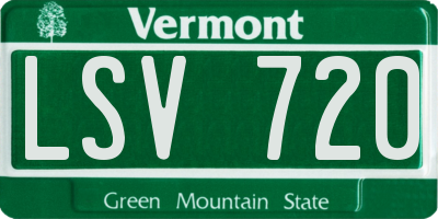 VT license plate LSV720