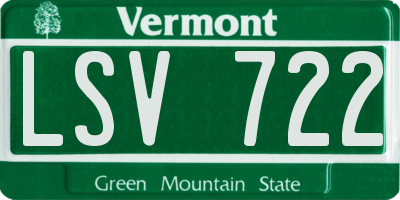 VT license plate LSV722