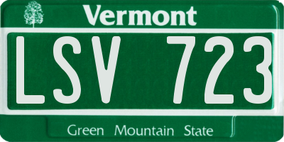 VT license plate LSV723