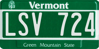 VT license plate LSV724