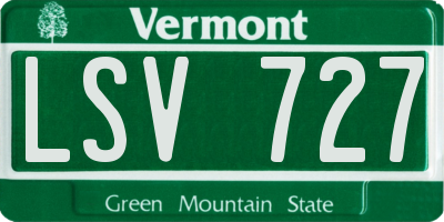 VT license plate LSV727