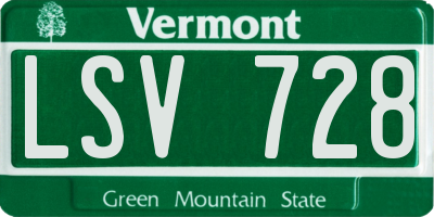 VT license plate LSV728