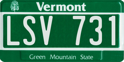 VT license plate LSV731