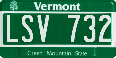 VT license plate LSV732