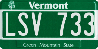 VT license plate LSV733