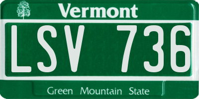 VT license plate LSV736