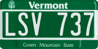 VT license plate LSV737