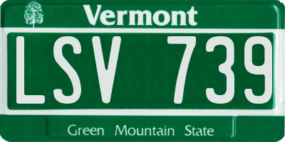 VT license plate LSV739