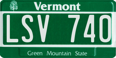 VT license plate LSV740