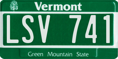 VT license plate LSV741