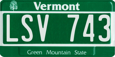 VT license plate LSV743