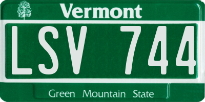 VT license plate LSV744