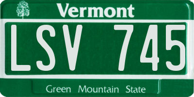 VT license plate LSV745